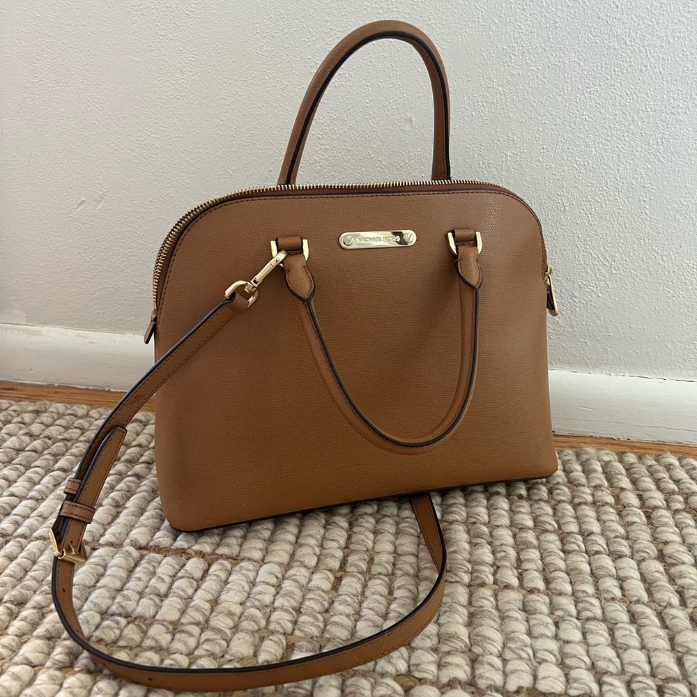MICHAEL Michael Kors CINDY Large Dome Satchel - Acorn - Gold - RARE